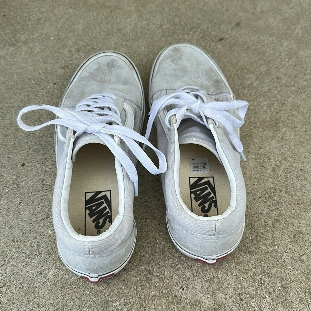 Light grey vans shoes women’s size 6